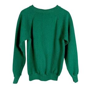 Vintage Pannill Green Speckled 50/50 Blank Crewneck Sweatshirt - L - Made in USA